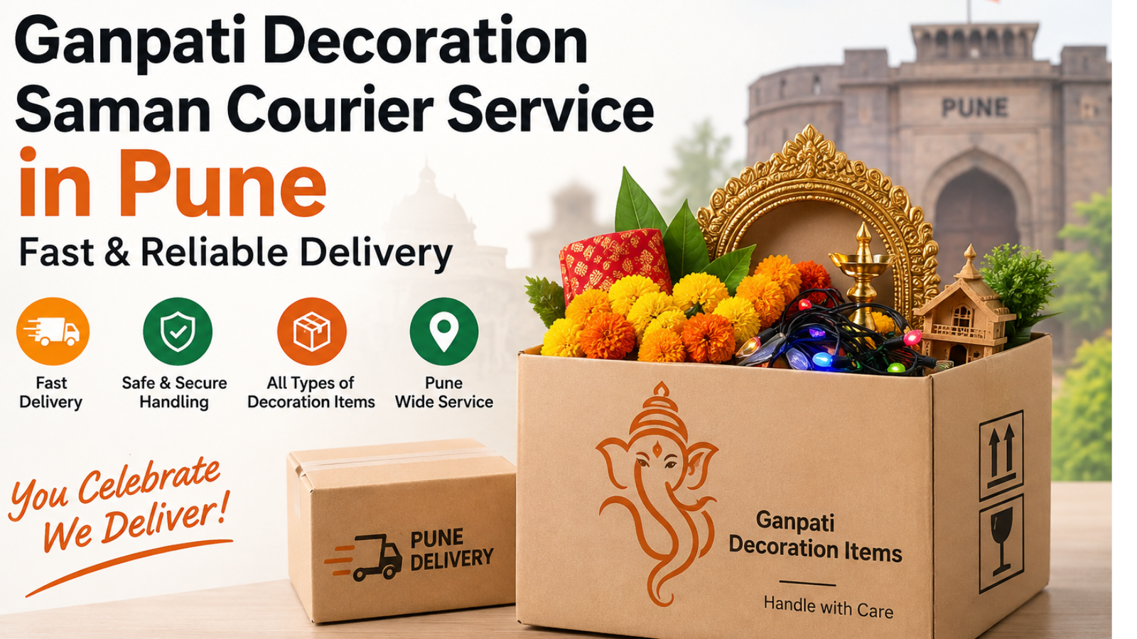 Read more about the article Ganpati Decoration Saman Courier Service in Pune – Fast & Reliable Delivery